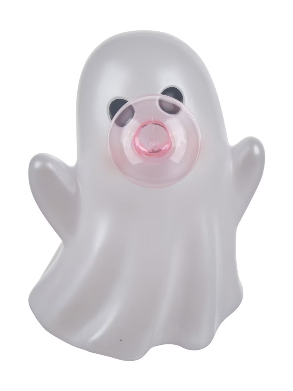 Shimmering White Ghost with Pink Bubble Figurine